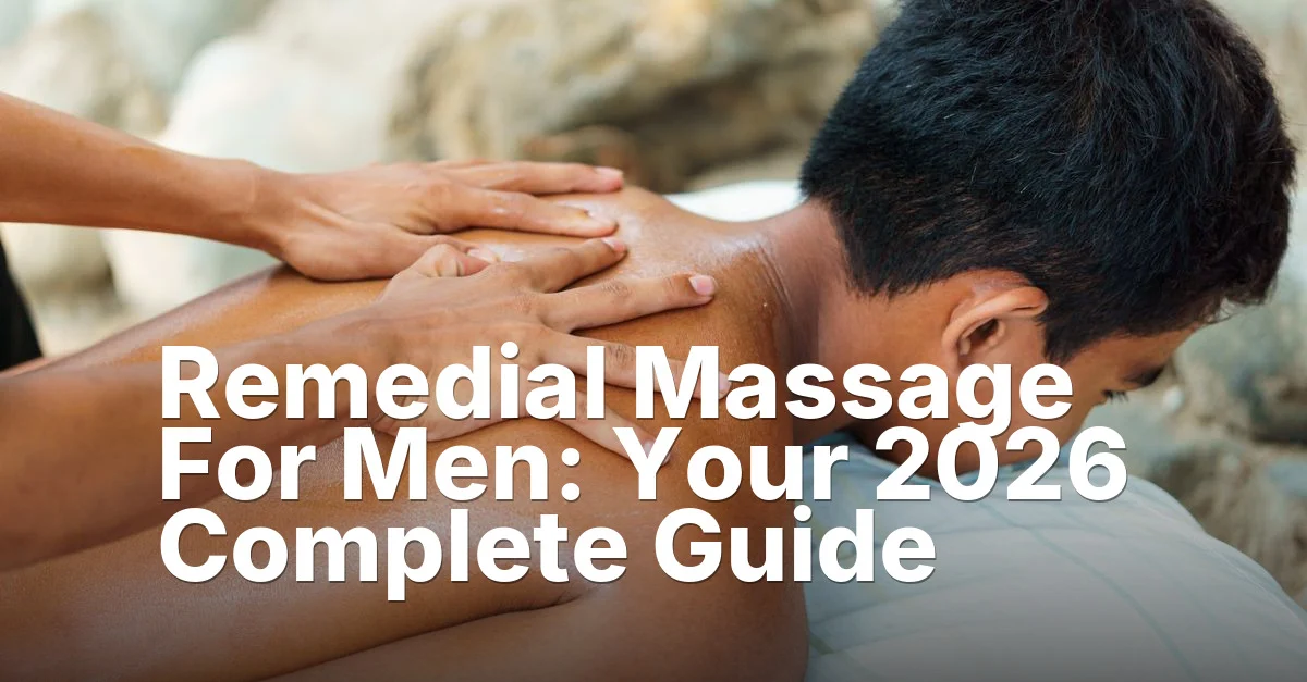 Remedial Massage For Men: Your 2026 Complete Guide